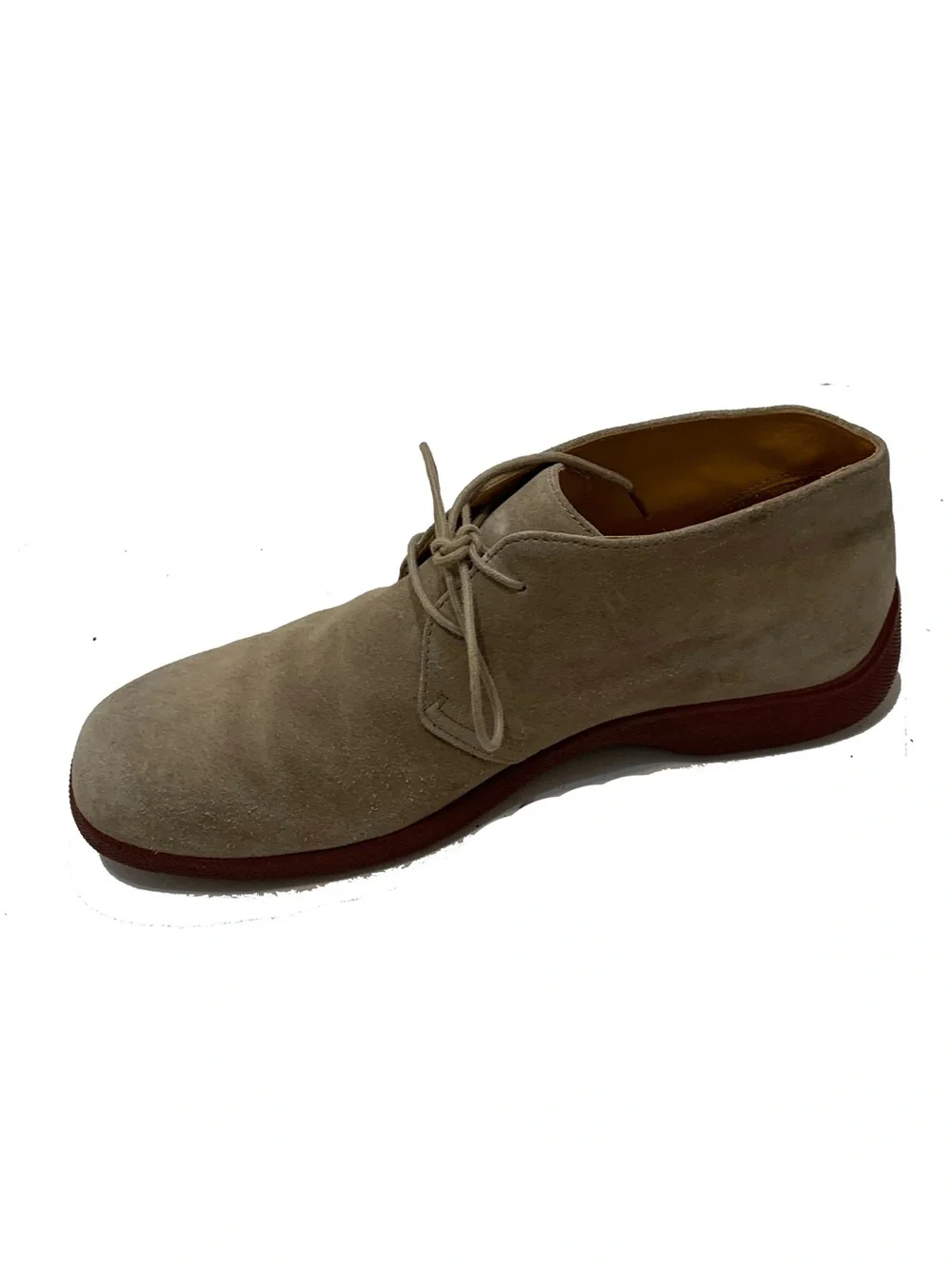 Polo Ralph Lauren Men's Beige Suede Lace-Up Chukka Boots